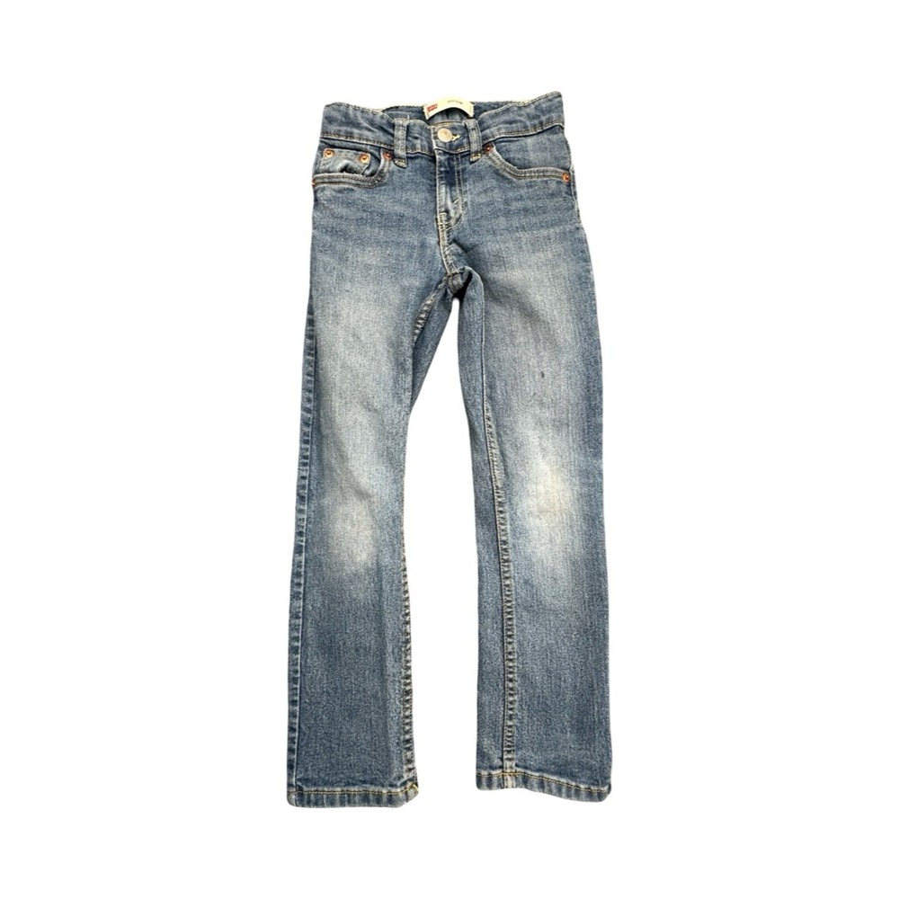 Levis Jeans Boys 7 Blue 511 Slim Fit Adjustable Waist Denim Stretch Pants